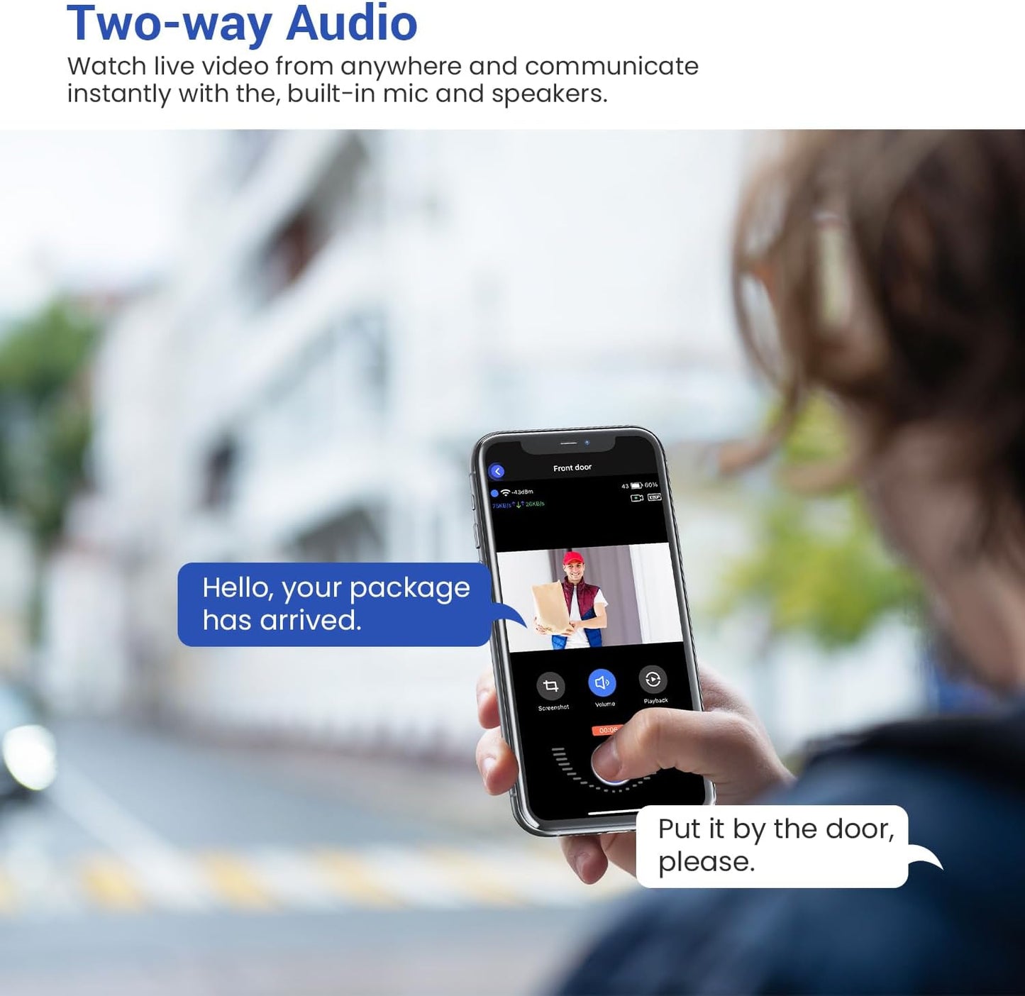 (Smart Wi-Fi Video Doorbell) جرس باب بكاميرا لاسلكي