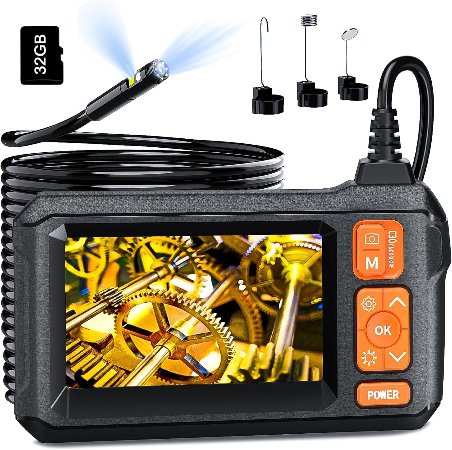 Endoscope HD كاميرا الفحص الذكية المزودة بشاشة