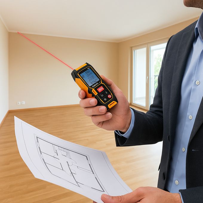 .DINGQI  متر ليزر لقياس المسافات والزوايا بدقة عالية من