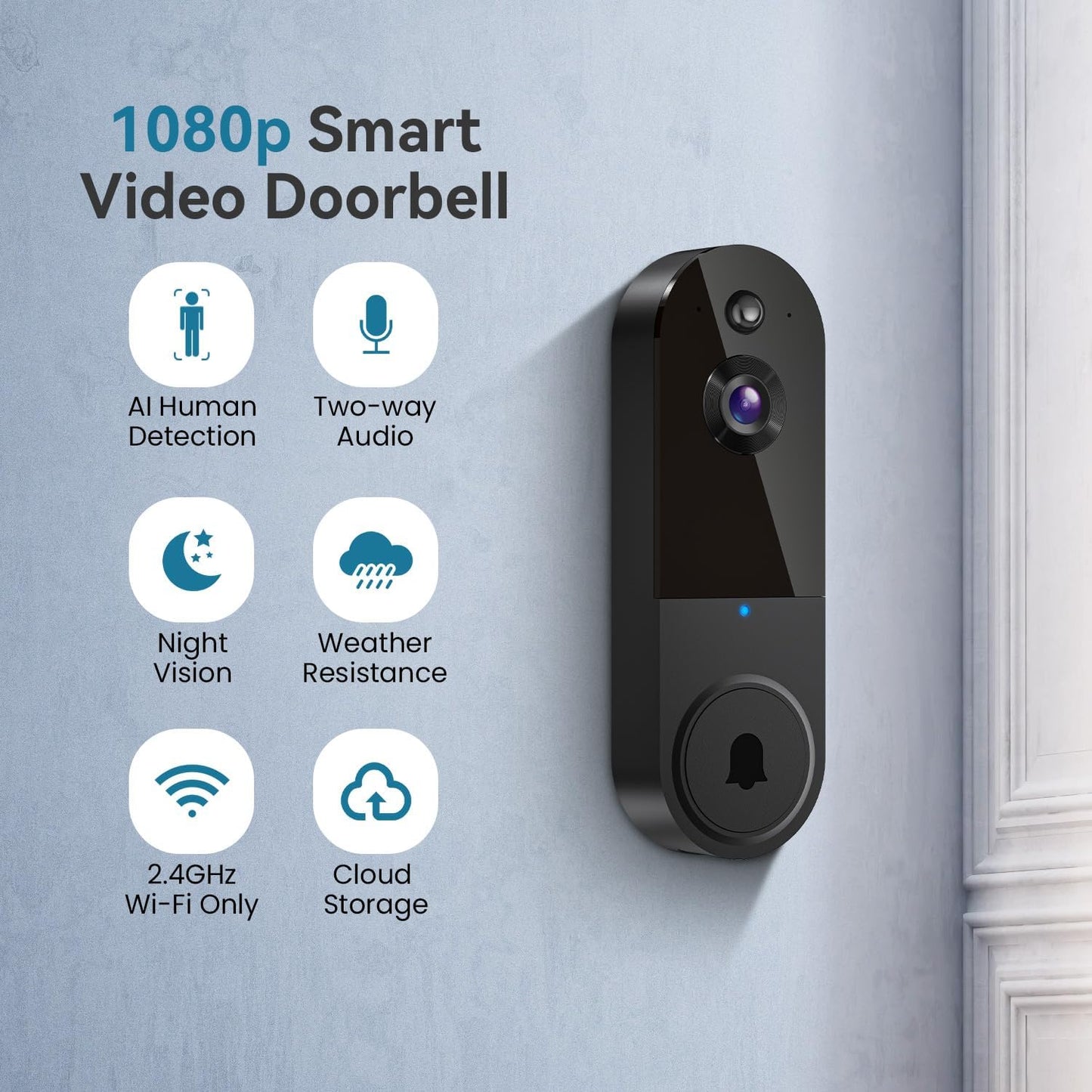 (Smart Wi-Fi Video Doorbell) جرس باب بكاميرا لاسلكي