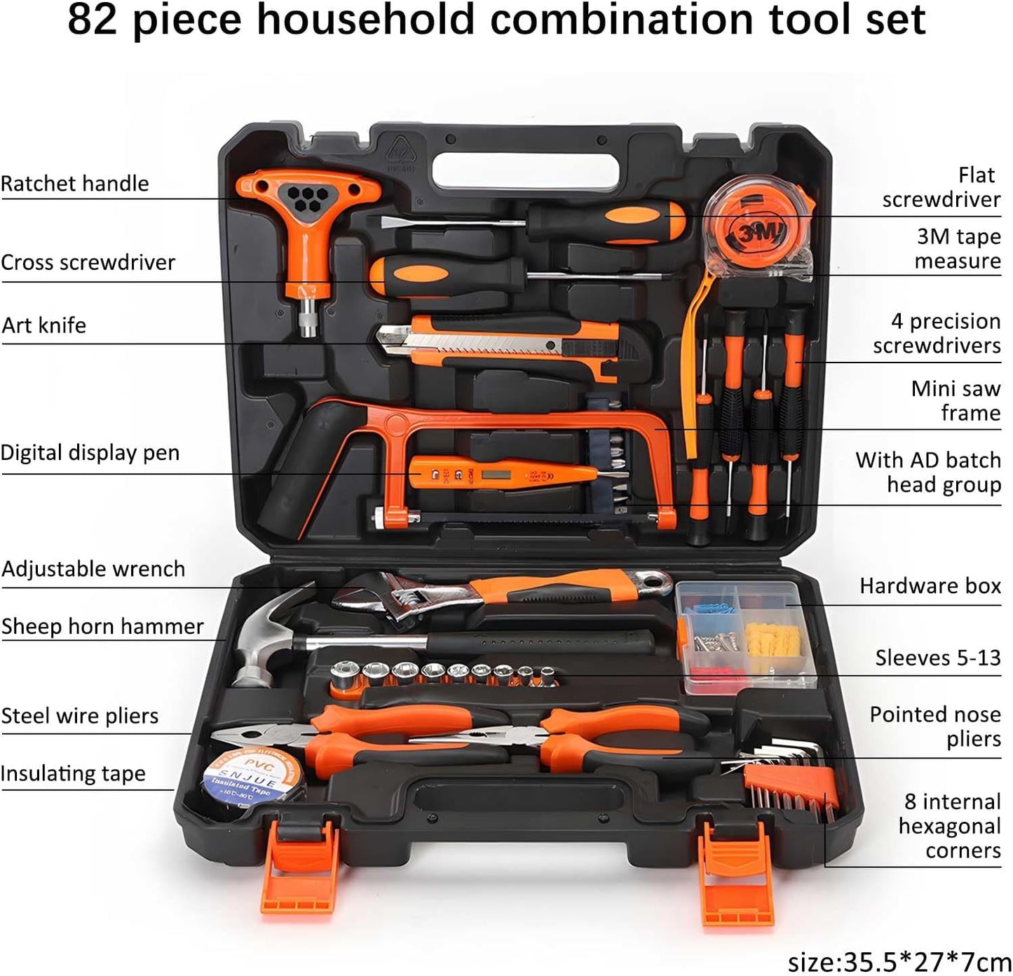 حقيبة أدوات 32 قطعة – مثالية للمنزل والحرفيين