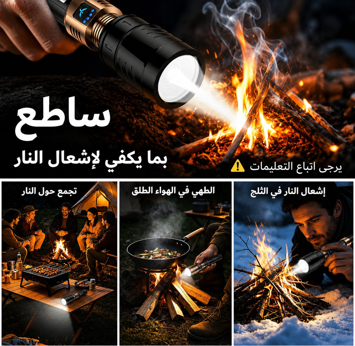 مصباح يدوي قوي للإضاءة في كل مكان