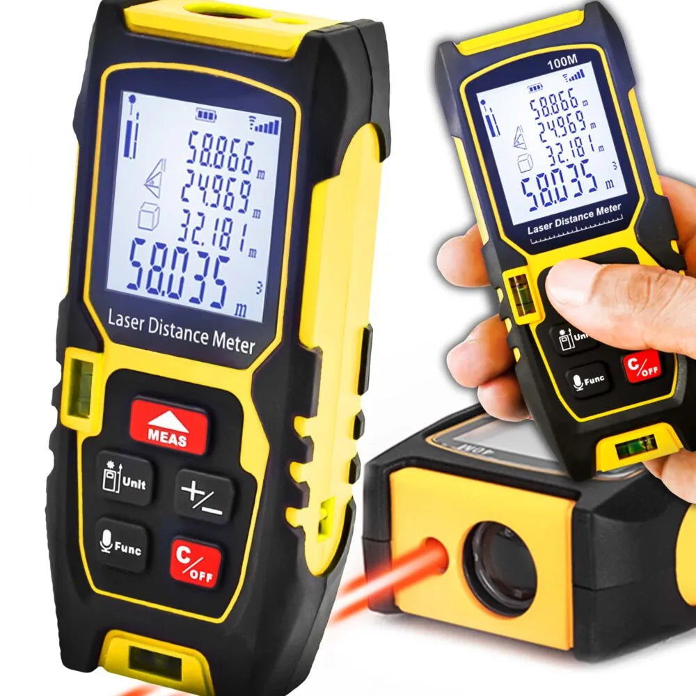 .DINGQI  متر ليزر لقياس المسافات والزوايا بدقة عالية من